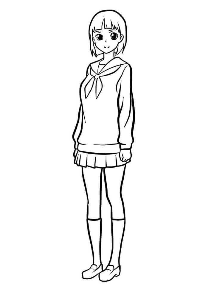 Dibujo de Kirigaya Suguha para Colorear