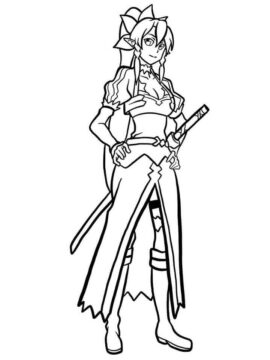 Dibujo de Leafa para Colorear