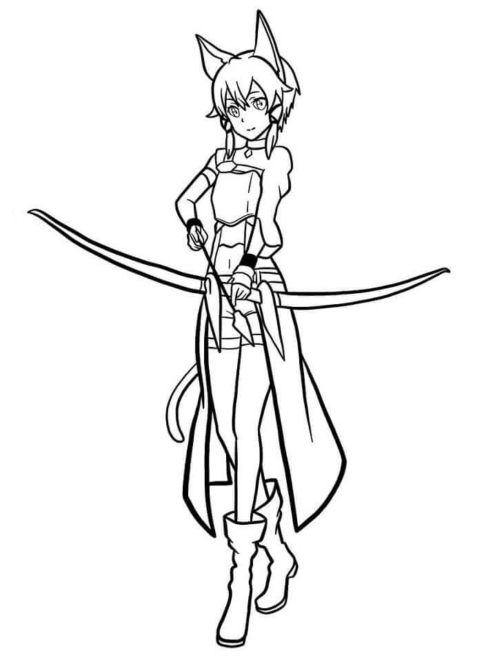 Dibujo de Sinon para Colorear