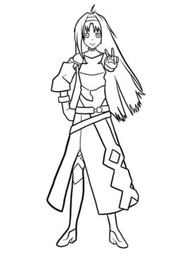 Dibujo de Yuuki para Colorear