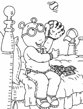 Dibujo de Arthur Read en Habitacin para Colorear
