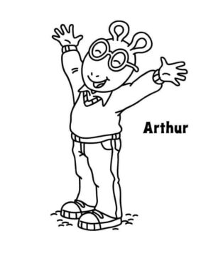 Dibujo de Feliz Arthur Read para Colorear