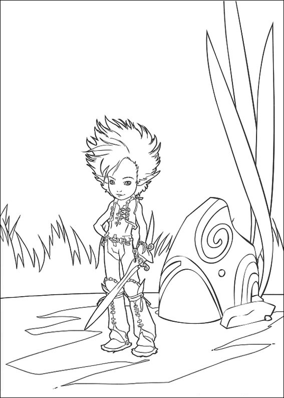 Dibujo de Arthur en Forma de Minimoy para Colorear