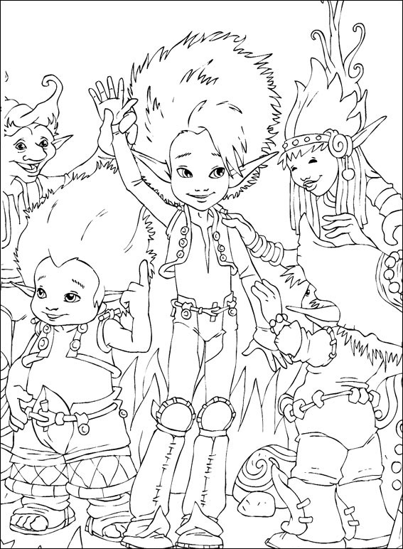 Dibujo de Arthur en la Tierra de los Minimoys para Colorear