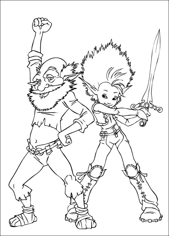 Dibujo de Arthur y Archibald para Colorear
