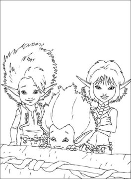 Dibujo de Arthur y los Minimoys para Colorear