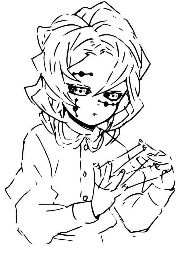 Dibujo de Asesino de Demonios Rui para Colorear