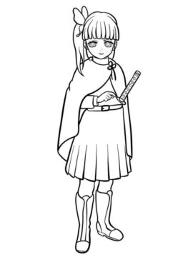 Dibujo de Kanao Tsuyuri Demon Slayer para Colorear