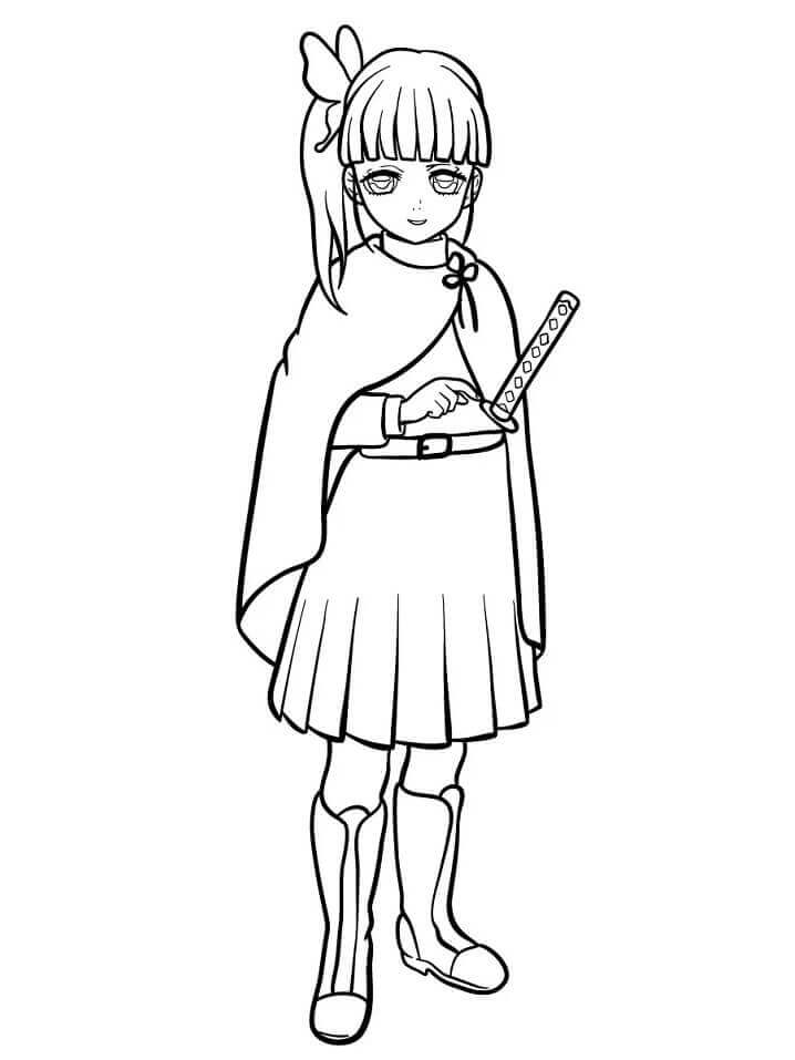 Dibujo de Kanao Tsuyuri Demon Slayer para Colorear