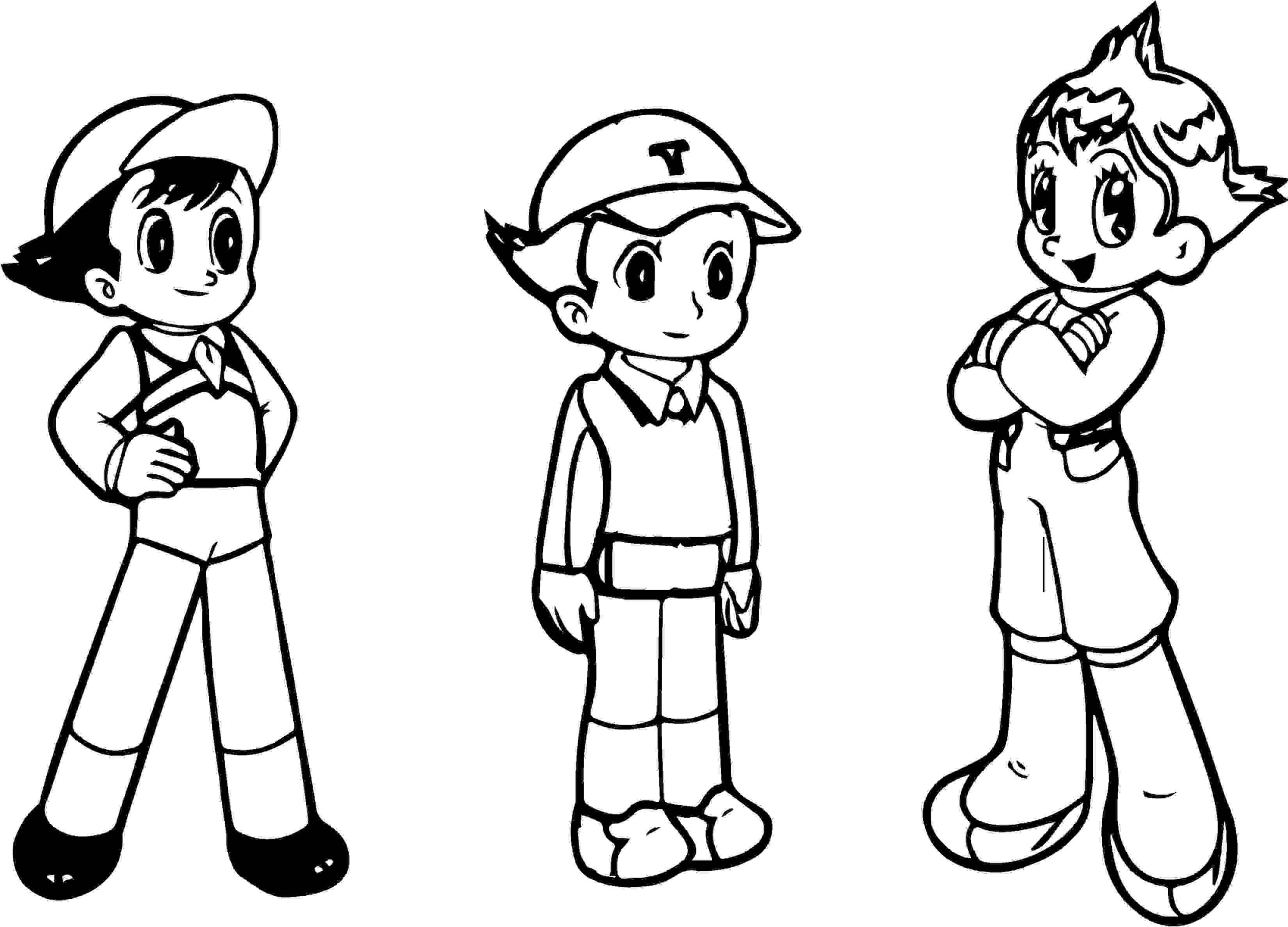 Dibujo de Astro Chico y Amigo Scaled para Colorear