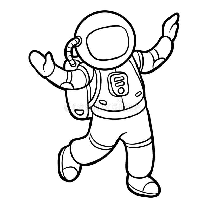 Dibujo de Asombroso Astronauta para Colorear