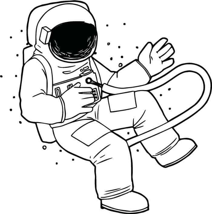 Dibujo de Astronauta básico para Colorear