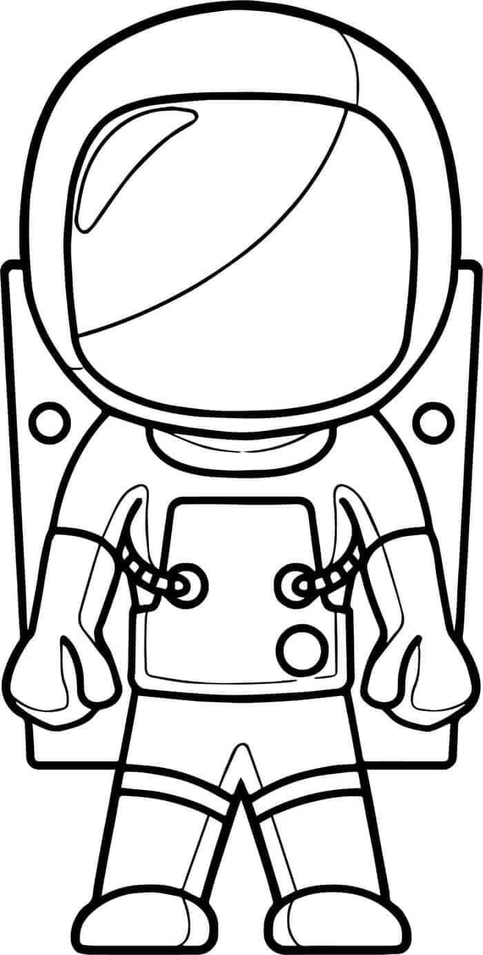 Dibujo de Buen Astronauta para Colorear