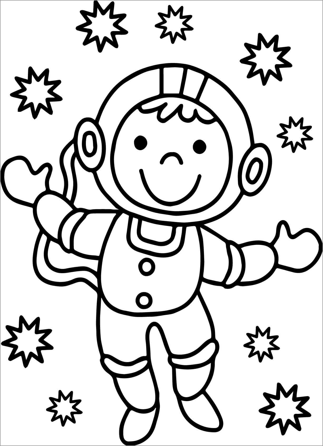 Dibujo de Astronauta para Colorear