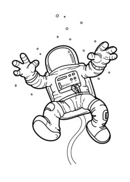 Dibujo de Gran Astronauta para Colorear