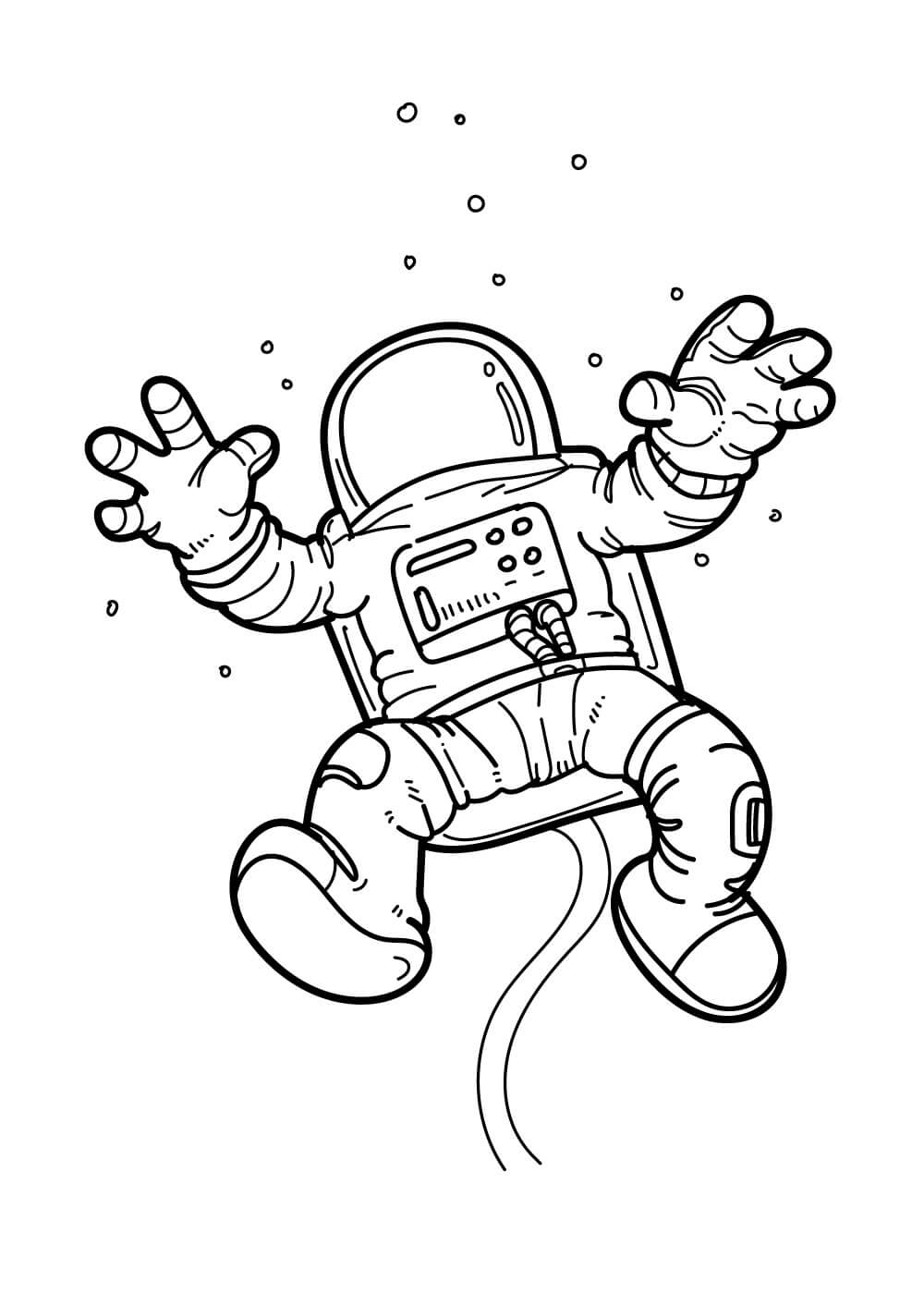 Dibujo de Gran Astronauta para Colorear
