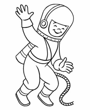 Dibujo de Maravilloso Astronauta para Colorear