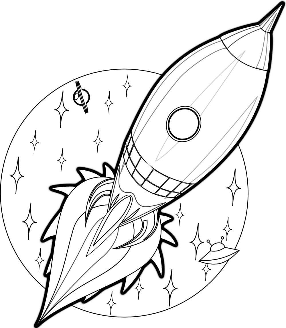 Dibujo de Astronave para Colorear