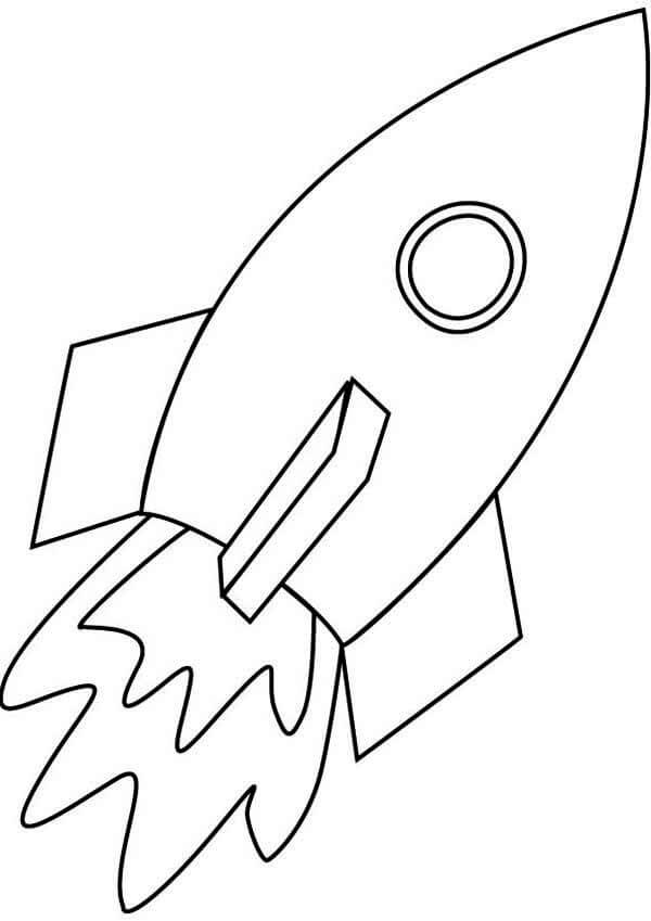 Dibujo de Nave Espacial Fcil para Colorear