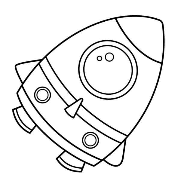 Dibujo de Nave Espacial Gorda para Colorear