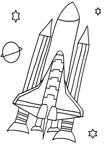 Dibujo de Nave Espacial Normal para Colorear