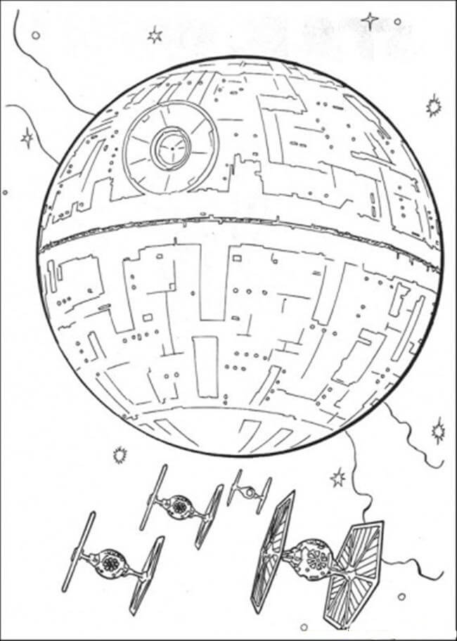 Dibujo de Nave Espacial Circular para Colorear