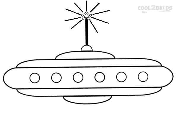 Dibujo de Nave Espacial Imprimible para Colorear