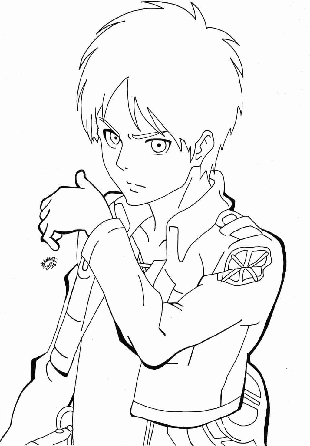 Dibujo de Fresco Eren para Colorear