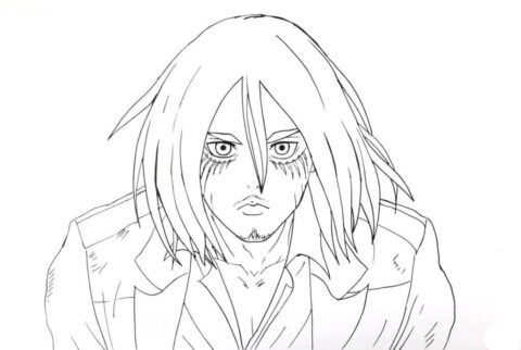 Dibujo de Hange Zoe para Colorear