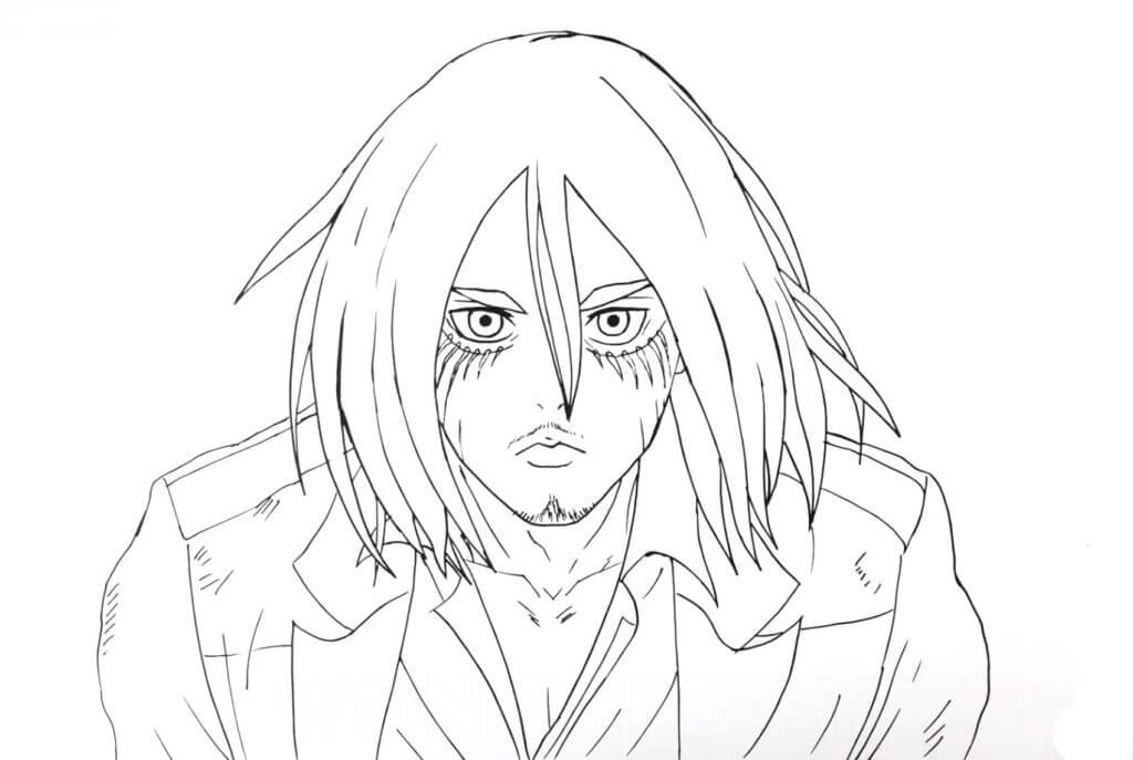 Dibujo de Hange Zoe para Colorear