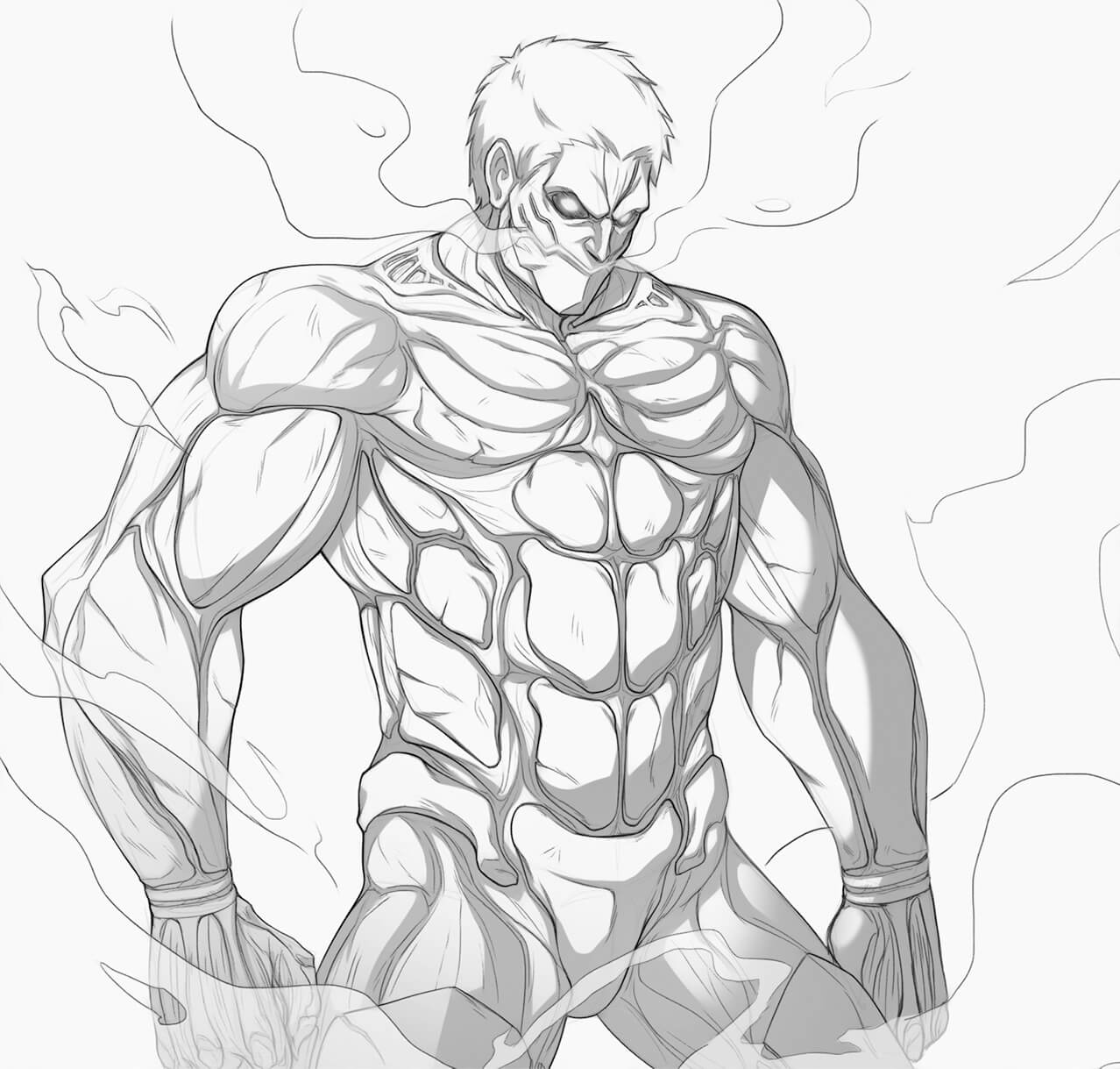 Dibujo de Titn Blindado para Colorear