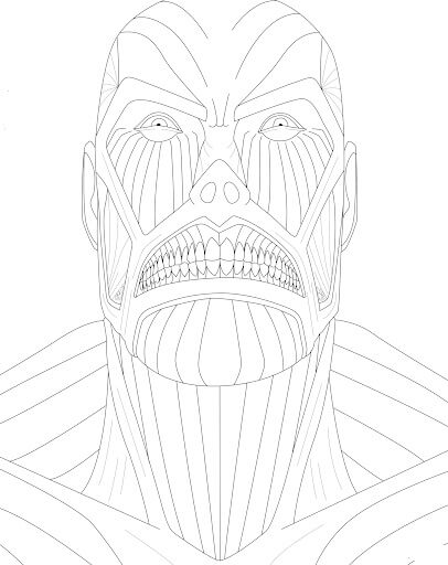 Dibujo de Titn Inusual Titn para Colorear