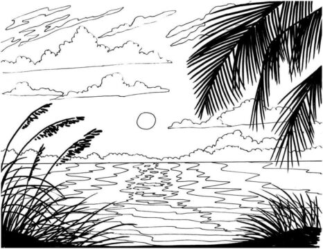Dibujo de Sunset 1 para Colorear