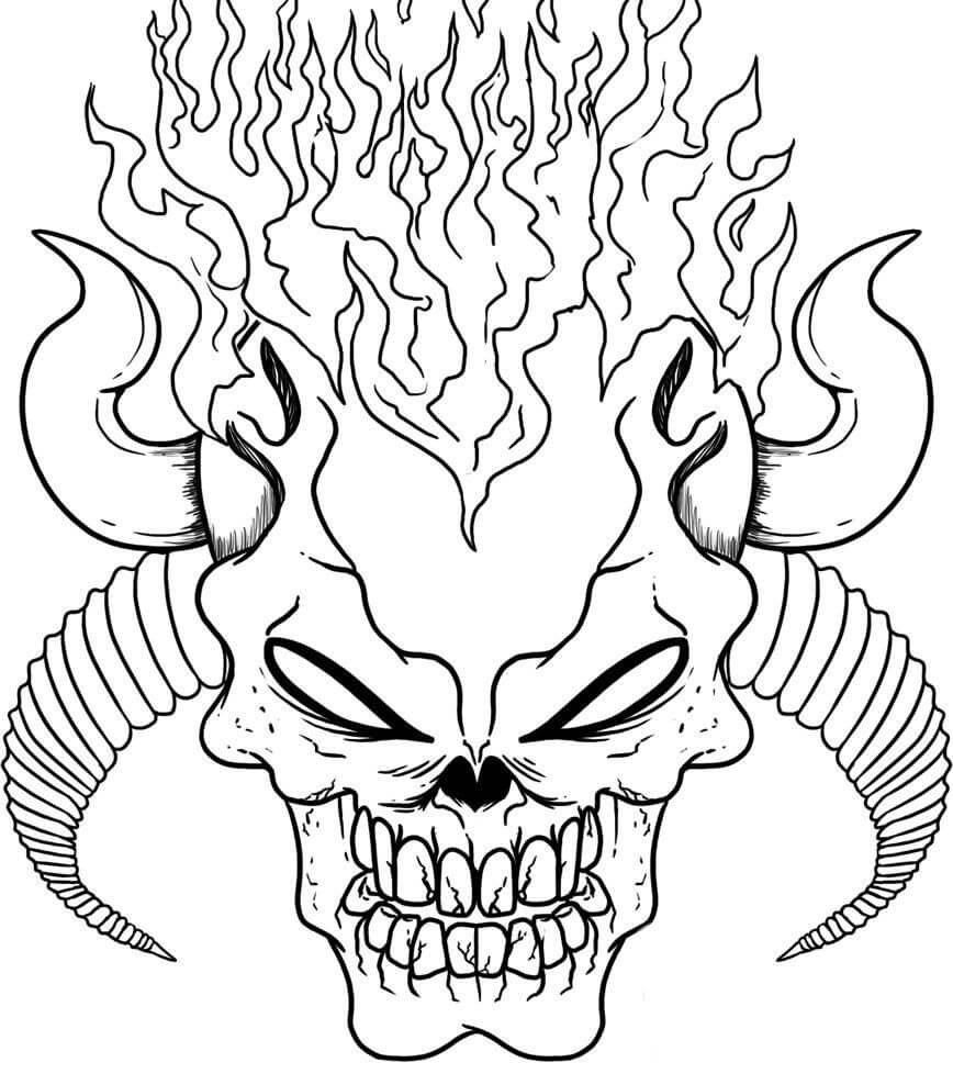 Dibujo de Bufalo Aterrador para Colorear