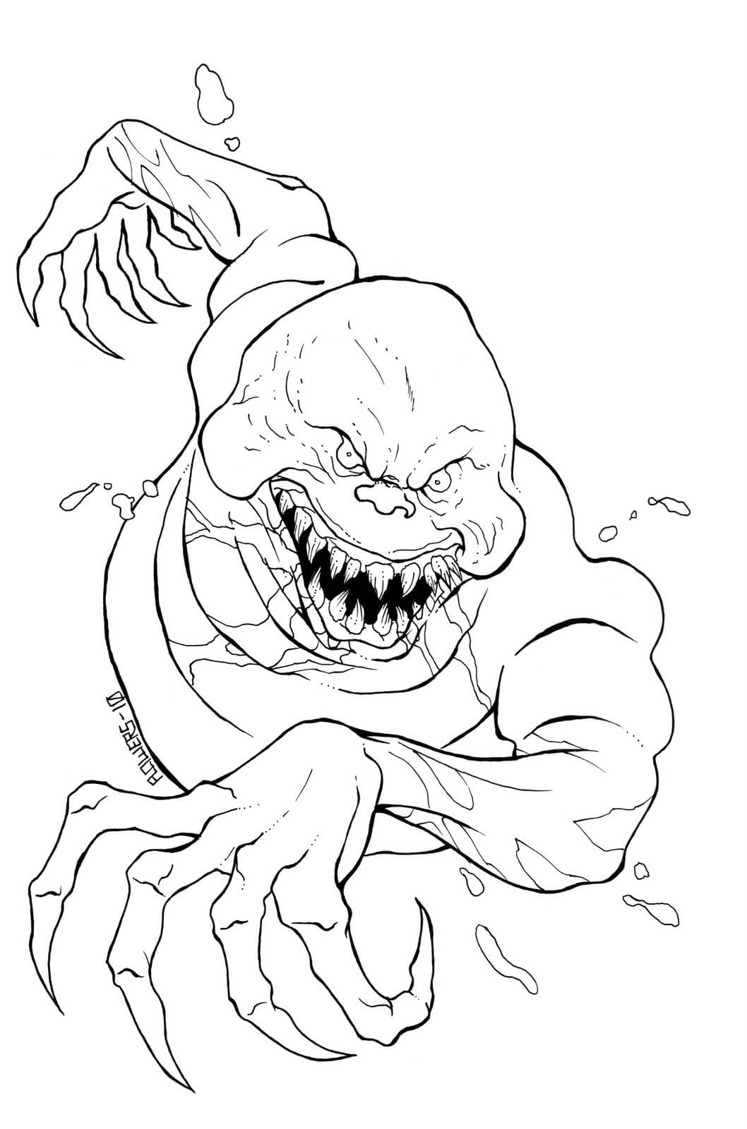 Dibujo de Fantasma Malvado para Colorear
