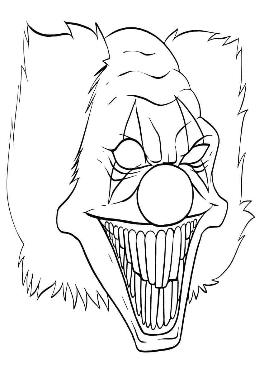 Dibujo de Máscara Aterradora para Colorear