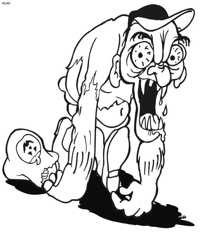 Dibujo de Monstruo Aterrador para Colorear