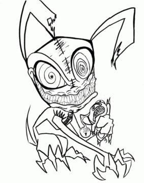 Dibujo de Vispera de Todos los Santos de Miedo para Colorear