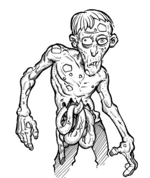 Dibujo de Zombi Bruto para Colorear