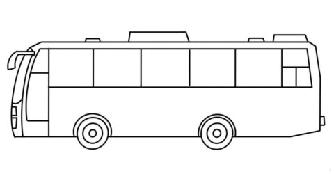 Dibujo de Bus Bsico para Colorear