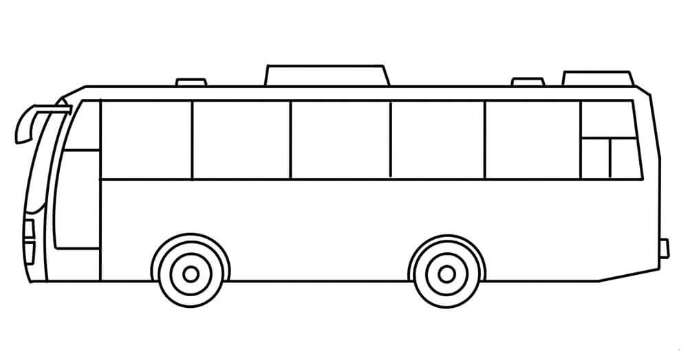 Dibujo de Bus Bsico para Colorear