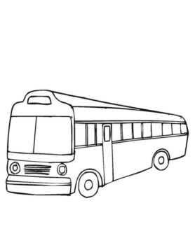 Dibujo de Bus Simple para Colorear
