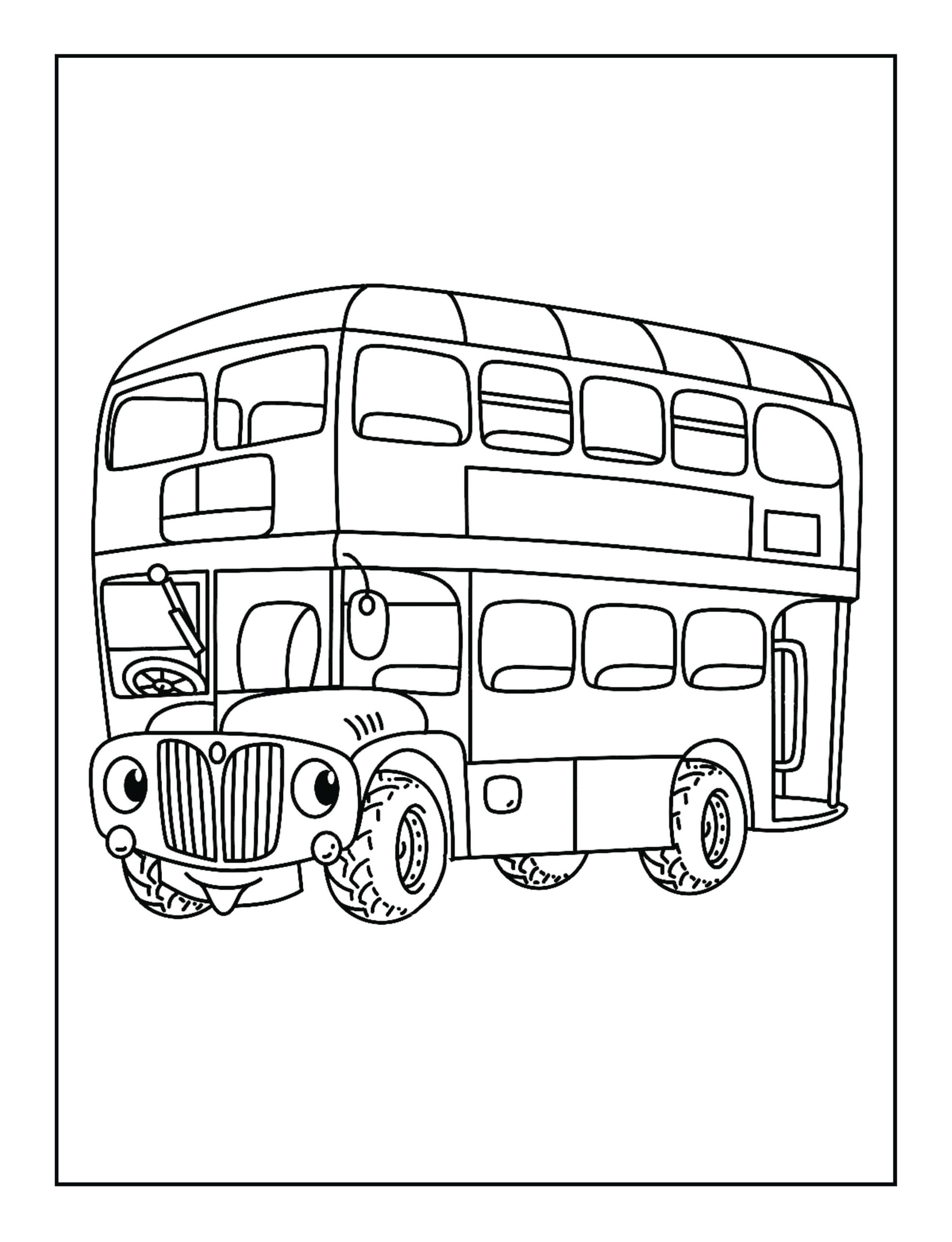 Dibujo de Animados de Autobs Scaled para Colorear
