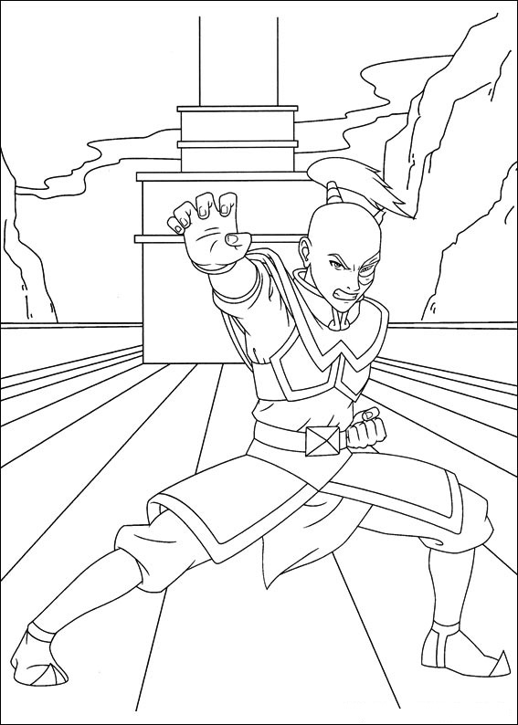 Dibujo de Príncipe Enojado Zuko para Colorear