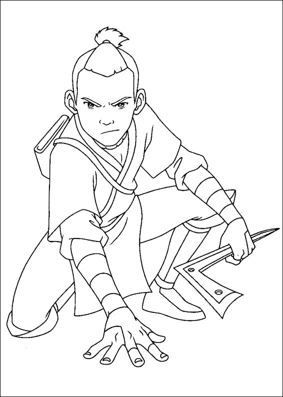 Dibujo de Sokka Enojado para Colorear