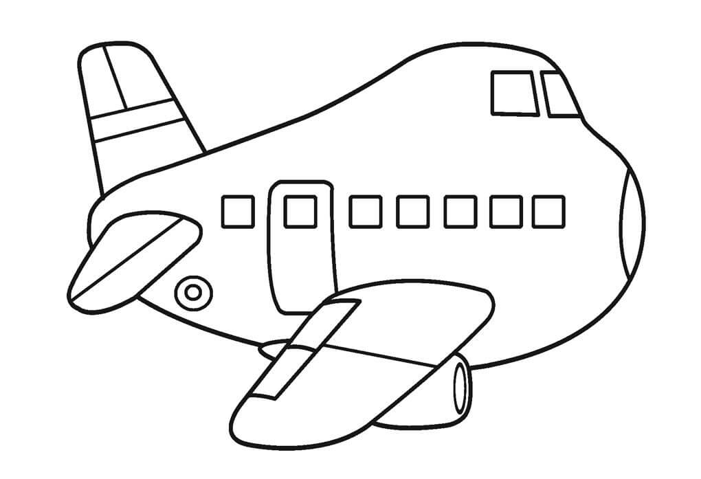 Dibujo de Aviones Gordos para Colorear