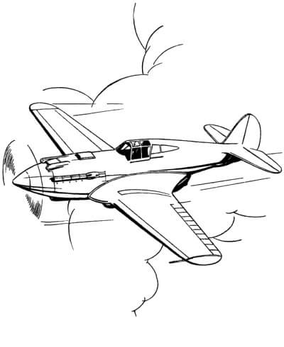 Dibujo de Aviones Simples para Colorear
