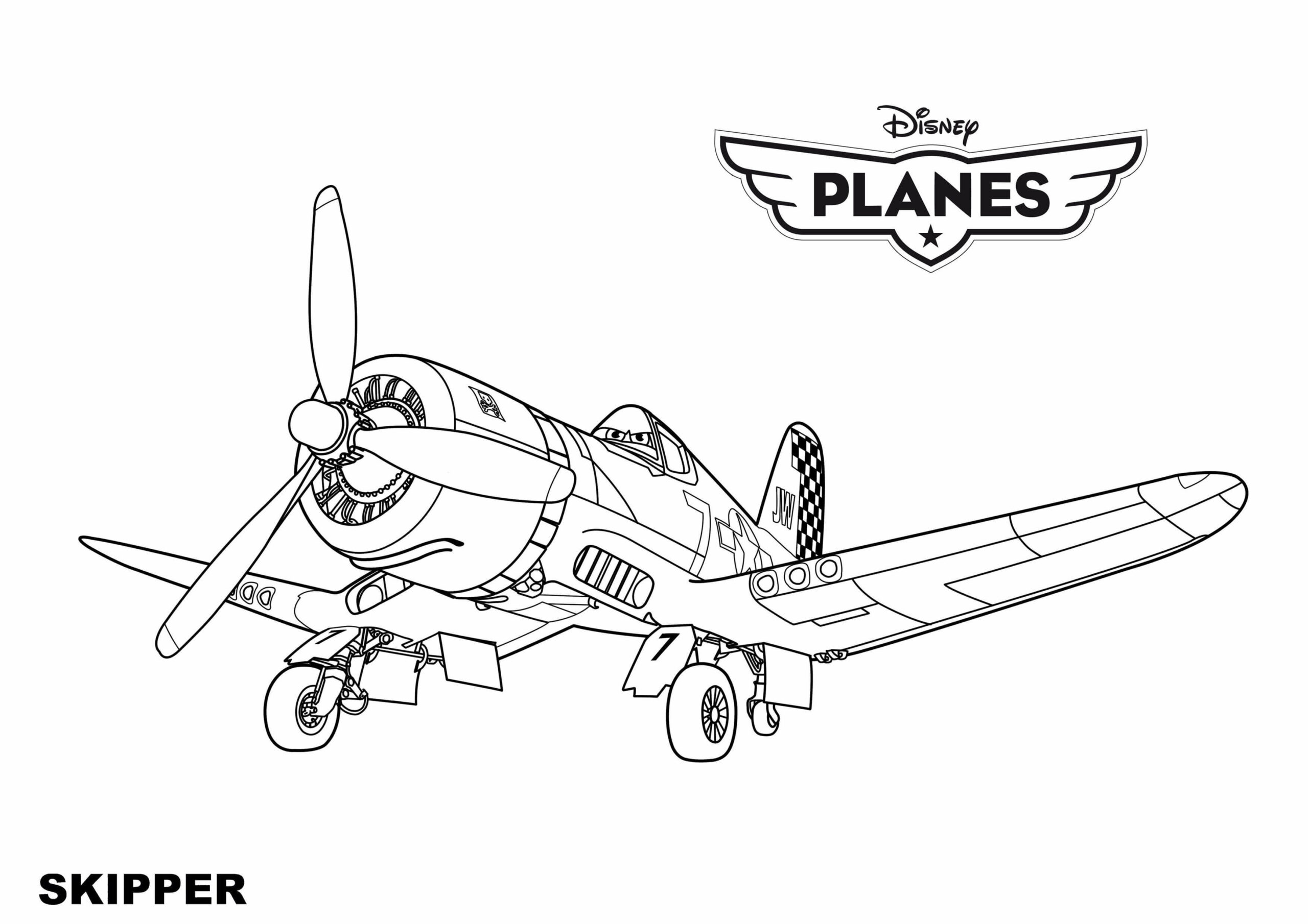Dibujo de Aviones Skipper Scaled para Colorear