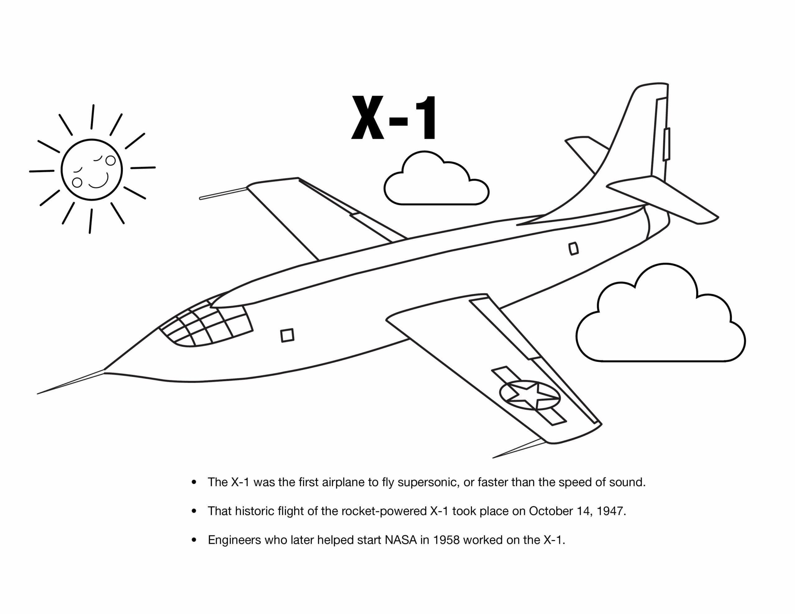 Dibujo de Aviones X 1 Scaled para Colorear