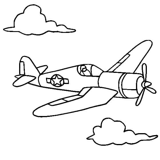 Dibujo de Aviones de Dibujo para Colorear